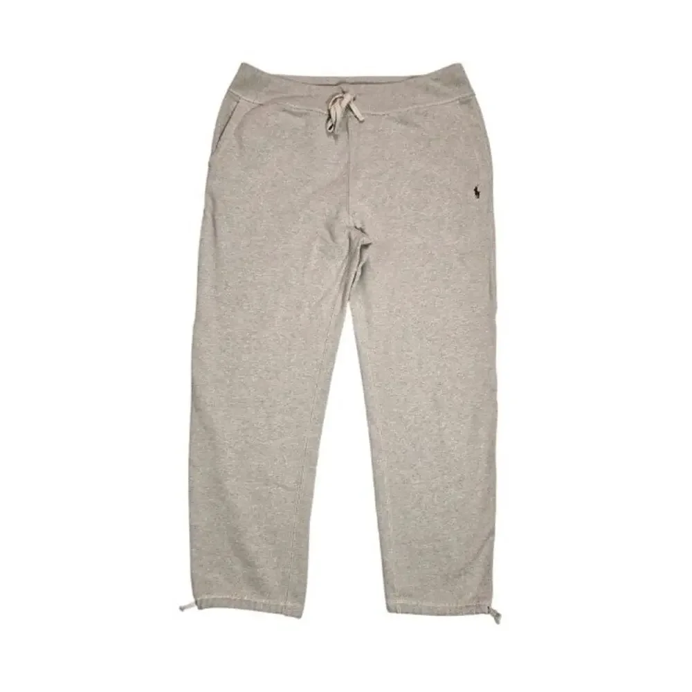 Polo Ralph Lauren Men XXL Fleece Sweatpants Oatmeal Heather Beige Drawstring Hem